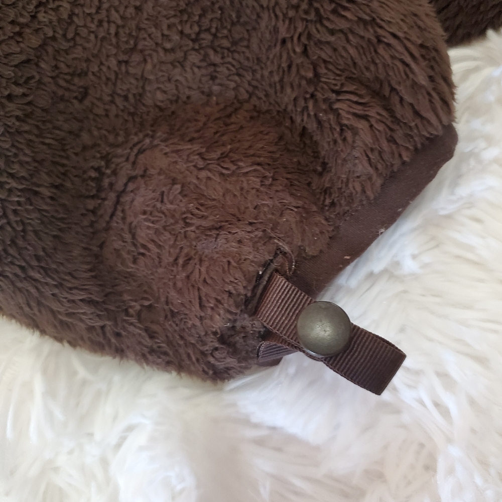 NORTH FACE BROWN FURRY FULL ZIP JACKET - Picture 9 of 16